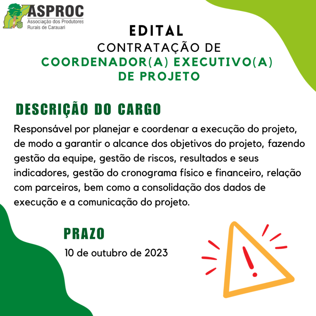 TERMO DE REFERÊNCIA 002/2023 – Contratação de Coordenador Executivo de Projeto