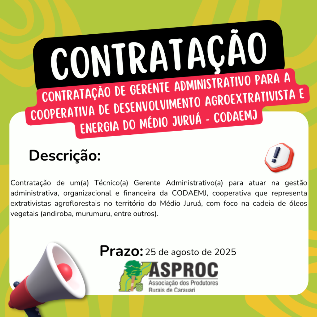 📢Vaga: Gerente Administrativo – CODAEMJ